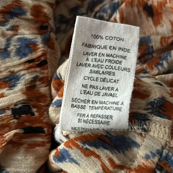 Ulla Johnson Floral Ruffle Blouse - Orange and Blue - Picture 5 of 9